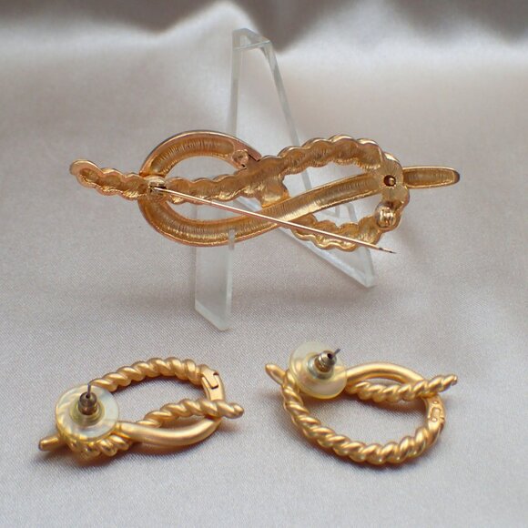 The Knot of Hercules Brooch & Earring Set - Picture 2 of 6